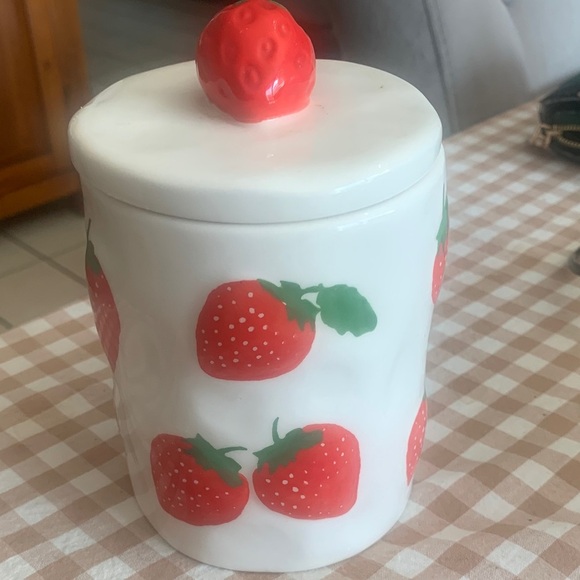 Strawberry Design Ceramic Canister - Picture 1 of 1